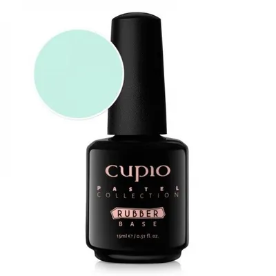 Oja semipermanenta Rubber Base Pastel Collection Mint, 15ml, Cupio