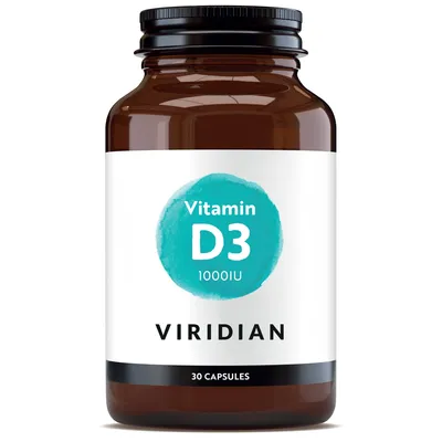 Vitamina D3 1000 UI, 30 capsule, Viridian
