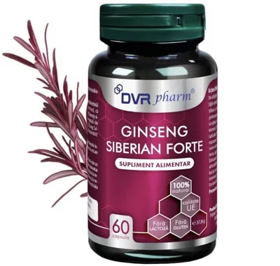 Ginseng Siberian Forte, 60 Capsule, DVR Pharm