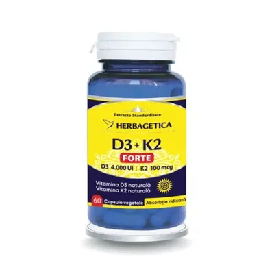 D3+K2 FORTE 60 CAPSULE HERBAGETICA