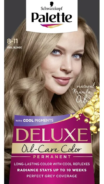 Vopsea de par permanenta 8-11 Blond Rece Natural 1/23 Deluxe , 123ml, Palette