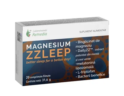MAGNESIUM ZZLEEP 20 COMPRIMATE FILMATE REMEDIA