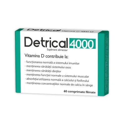 Detrical 4000UI, 60 comprimate filmate, Zdrovit