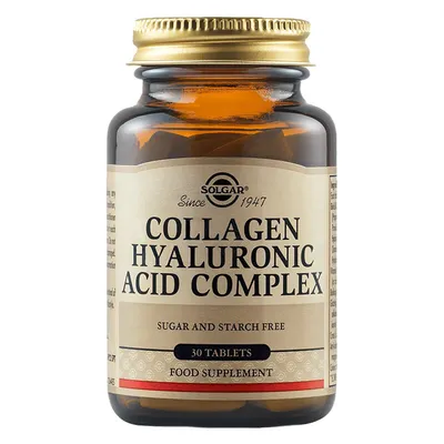 SOLGAR COMPLEX DE ACID HYALURONIC SI COLEGAEN 30 TABLETE