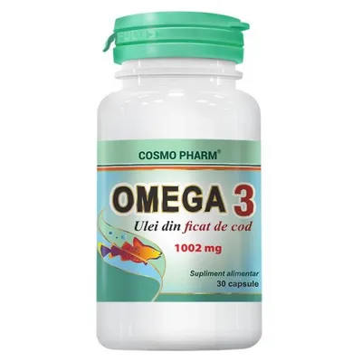 Omega 3 Ulei din ficat de cod 1002mg, 30 capsule, Cosmopharm
