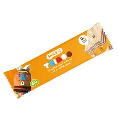 Napolitana bio cu crema de cacao Triboo, 30g, Smileat