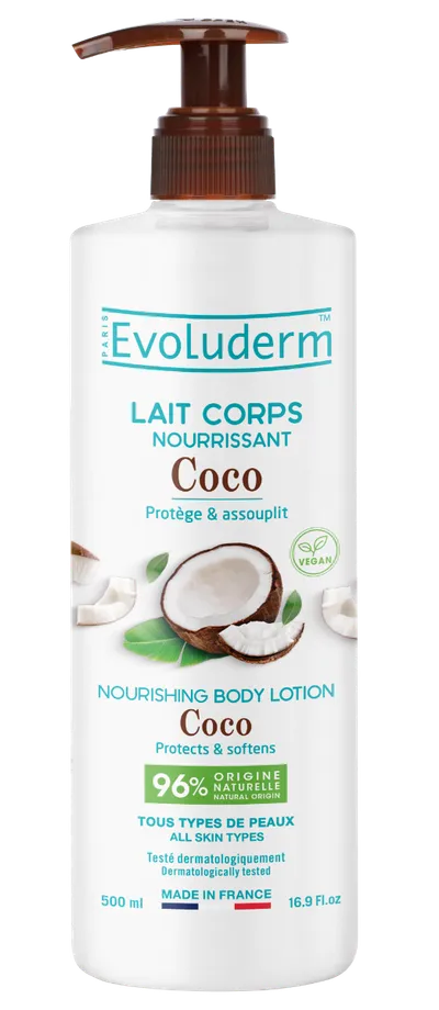 Lapte de corp hranitor Coco, 500ml, Evoluderm