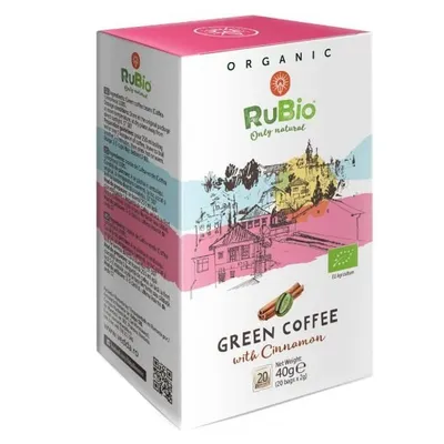 Cafea verde cu scortisoara organica, 20 plicuri, Vedda