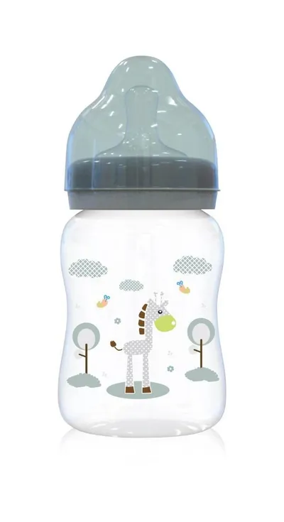 Biberon cu gat larg 0 luni+ Mint Green, 250ml, Lorelli