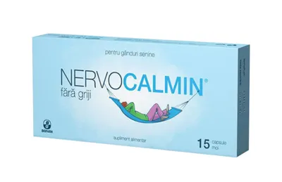 Nervocalmin fara griji, 15 capsule moi, Biofarm