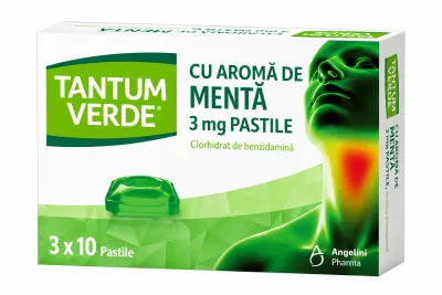 Tantum Verde Aroma de Menta 3 mg, 30 pastile, Angelini Pharma