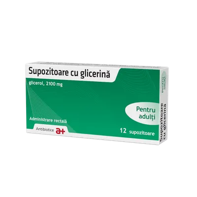 Supozitoare cu glicerina pentru adulti, 12 supozitoare, Antibiotice