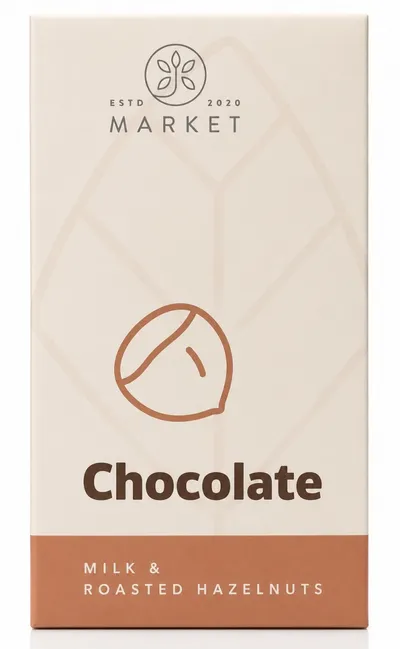 Ciocolată artizanală cu lapte, 100 g, Bio-Market