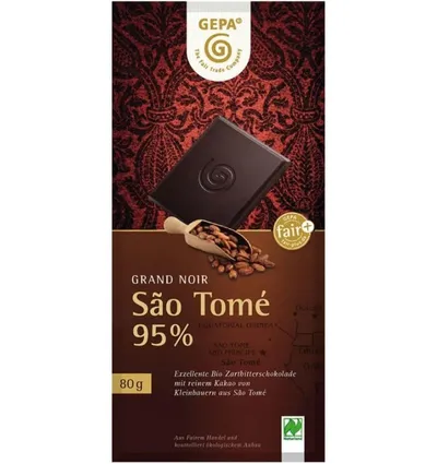 Ciocolata amaruie cu 95% cacao, 80g, Gepa