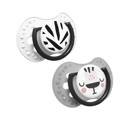Suzeta din silicon Dynamic Salt&Pepper pentru 3-6 luni, 2 bucati, Lovi
