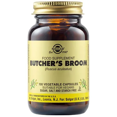Ghimpe-paduret Butchers Broom, 100 capsule, Solgar