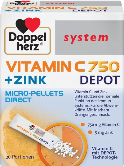 Vitamina C 750 cu Zink Depot Direct, 20 plicuri, Doppelherz
