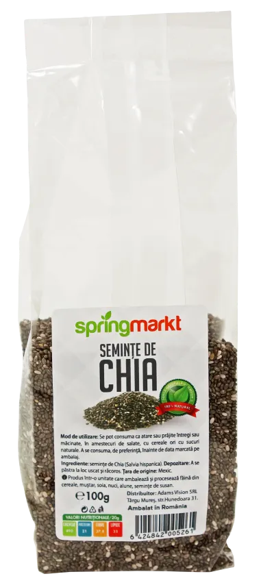 Seminte de Chia, 100g, Adams Vision