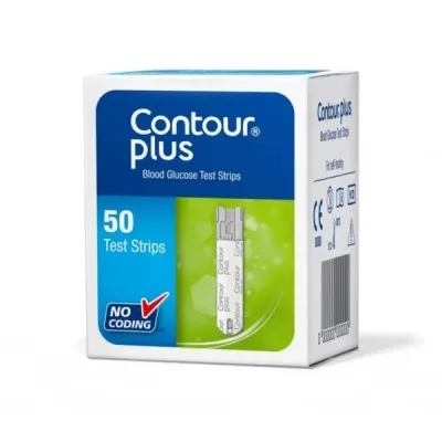 Bandelete Glucometru Contour Plus, 50 bucati, Bayer