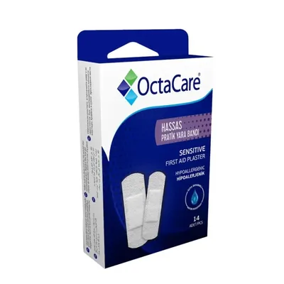 Plasturi prim ajutor Sensitive, 19.25 x 72mm, 14 bucati, Octacare