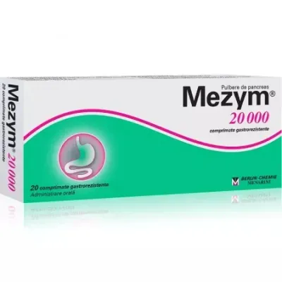 Mezym 20000, 20 comprimate gastrorezistente, Berlin-Chemie
