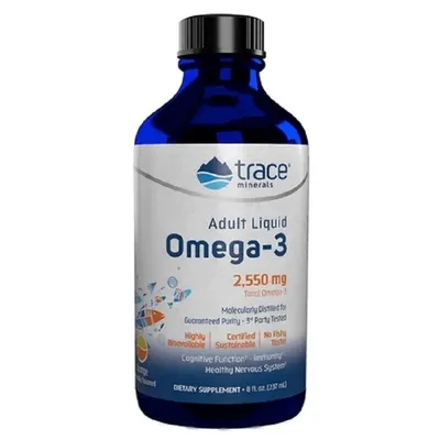 TRACE MINERALS OMEGA LICHID 2550 MG CU AROMA DE PORTOCALE 237 ML