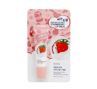 Balsam de buze hidratant cu capsuni Pure Skin, 10g, Esfolio