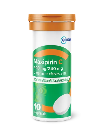 Maxipirin C 400mg/240mg, 10 comprimate efervescente