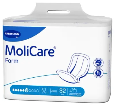 Absorbante pentru incontinenta urinara 6 picaturi, Molicare Form, 32 bucati, Hartmann