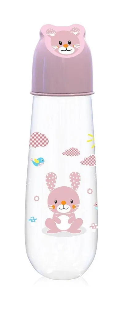 Biberon pentru +0 luni Animals Blush Pink, 250ml, Lorelli
