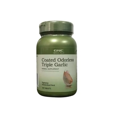 GNC HERBAL PLUS COATED ODORLESS TRIPLE GARLIC 100 TABLETE