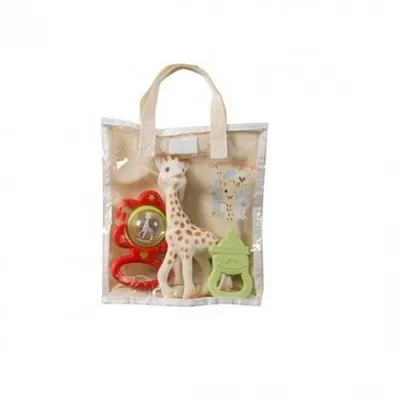 Set cadou saculet Fresh Touch girafa Sophie 0L+, Vulli
