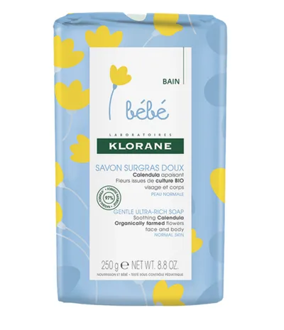 Sapun cu extract de galbenele pentru bebelusi, 250g, Klorane Bebe