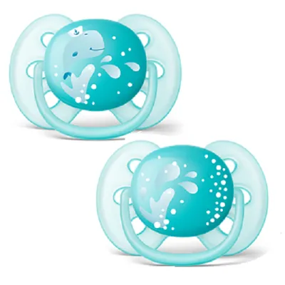 Suzeta delicata Fashion pentru baietei de 6-18 luni SCF226/22, 2 bucati, Philips Avent