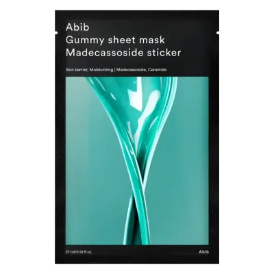 Masca tip servetel, hidratanta si calmanta, Gummy Sheet Mask Madecassoside Sticker, 27 ml, Abib