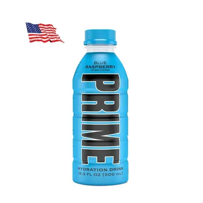 Bautura pentru rehidratare cu aroma de zmeura albastra Hydration Drink USA, 500ml, Prime