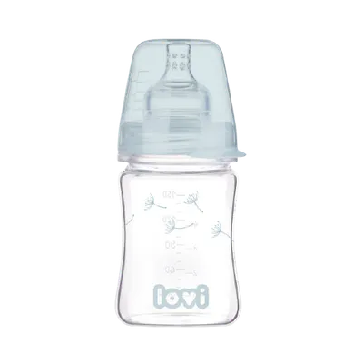 Biberon sticla Diamond Glass Botanic, 150ml, LOVI