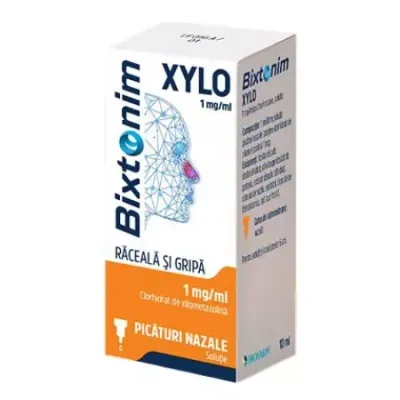 Bixtonim Xylo picaturi nazale, 1mg/ml, Biofarm