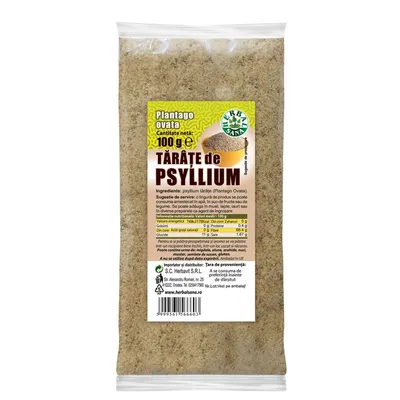 Tarate de psyllium, 100 g, Herbavit