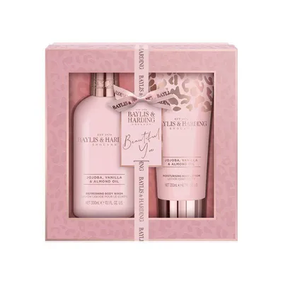 Baylis & Harding Set cadou Duo Jojoba, Vanilla & Almond Oil- Luxury bathing gift set