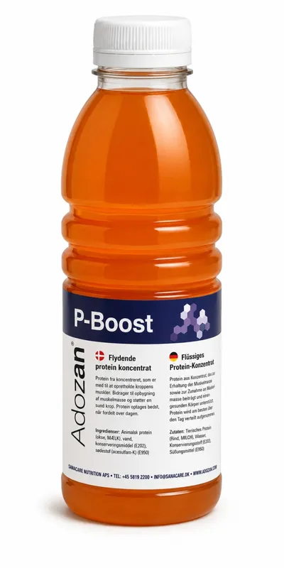 Proteină Lichidă Termostabilă Fără Aromă P-Boost, 500 ml, Adozan