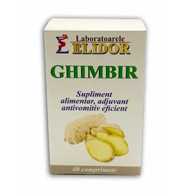 Ghimbir, 40 comprimate, Elidor