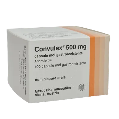 Convulex 500mg, 100 capsule moi gastrorezistente, Gerot