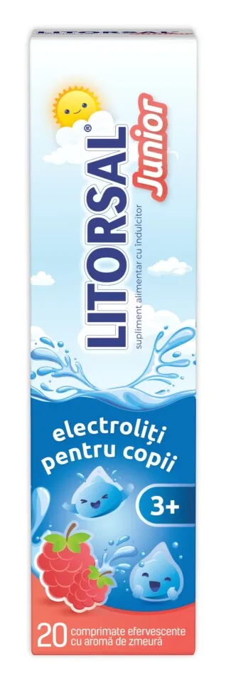ZDROVIT LITORSAL ELECTROLITI JUNIOR 3+ ANI 20 COMPRIMATE EFERVESCENTE
