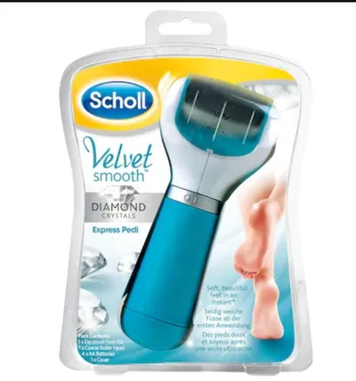 Pila electronica Velvet Smooth Express Pedi cu cristale de diamant, Scholl