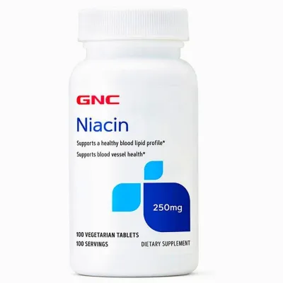 Niacin 250 mg, stimulare cerebrala, 100 tablete, GNC