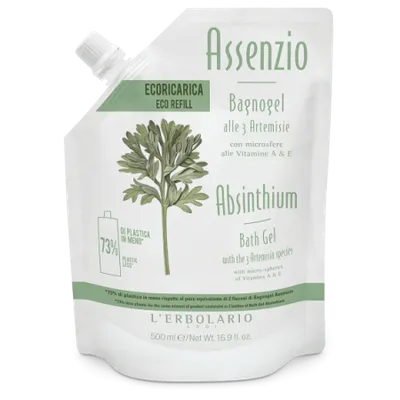 L'Erbolario Absinth Eco Refill Gel de dus, 500ml