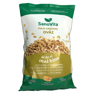 Fulgi de ovaz crocanti, 250 g, Sanovita