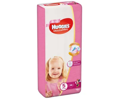 Scutece Ultra Comfort pentru fete Nr.5 12-22kg, 56 bucati, Huggies