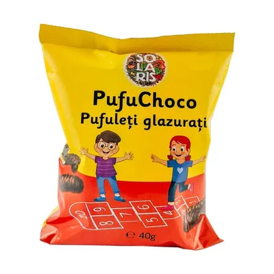 Pufuleti glazurati PufuChoco, 40g, Solaris